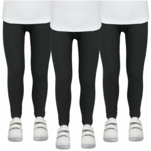 TupTam Mädchen Winter Leggings Blickdichte Thermo 3er Pack schwarz