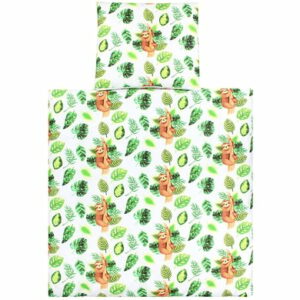 TupTam Unisex Baby Bettwäsche Wiegenset 4-teilig grün/beige