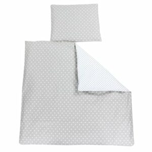 TupTam Unisex Baby Bettwäsche Wiegenset 4-teilig hellgrau