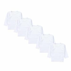 TupTam Unisex Baby Wickelshirt Langarm 5er Pack weiß