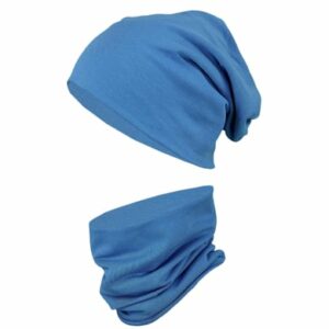 TupTam Unisex Kinder Beanie Mütze Schlauchschal Set blau