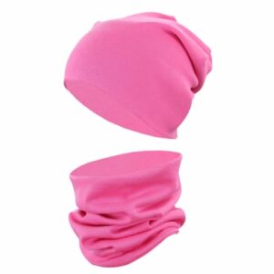 TupTam Unisex Kinder Beanie Mütze Schlauchschal Set pink