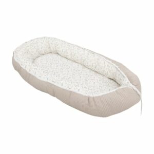 ULLENBOOM Babynest & Cocoon Waffel Motiv Floral Sand