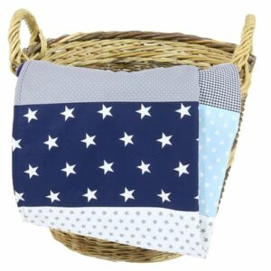 Ullenboom Babydecke & Kuscheldecke 70X100 cm Blau Hellblau Grau