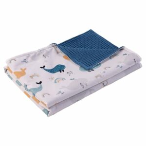 Ullenboom Babydecke Waffelpique Blau Wale 70x100 cm