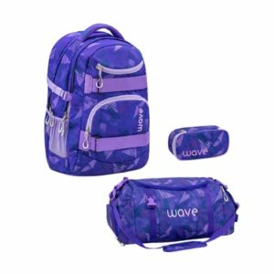 WAVE Rucksack Infinity Set 3-teilig Purple Sunset