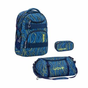 WAVE Rucksack Infinity Set 3-teilig Yellow Lines