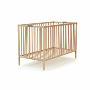 WEBABY Babybett klappbar natur lackiert 60 x 120 cm