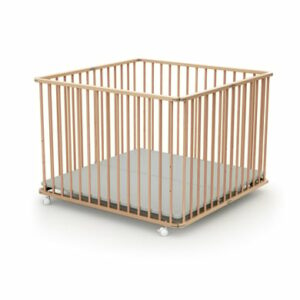 WEBABY Laufgitter faltbar Buche lackiert 100 x 100 cm