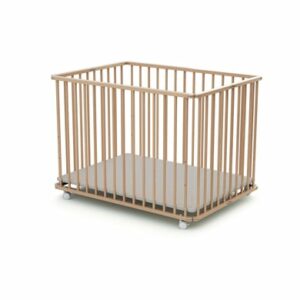 WEBABY Laufgitter faltbar Buche lackiert 70 x 100 cm