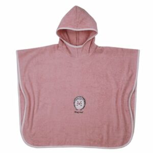 WÖRNER SÜDFROTTIER Bade-Poncho Igel rosa
