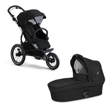 X-lander Jogger Kinderwagen X-Run Carbon Black inkl. Babywanne