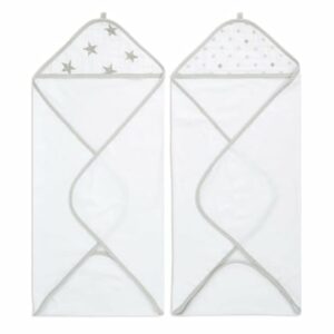 aden + anais™ essentials Kapuzenbadetuch 2er-Pack dusty