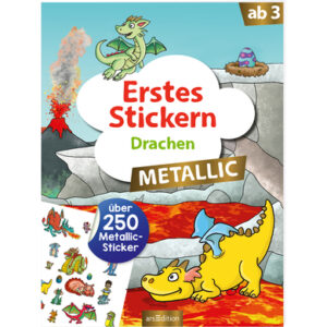 arsEdition Erstes Stickern Metallic - Drachen