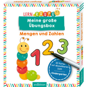 arsEdition Lernraupe – Meine große Übungsbox Mengen und Zahlen