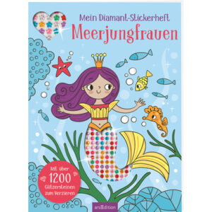 arsEdition Mein Diamant-Stickerheft – Meerjungfrauen
