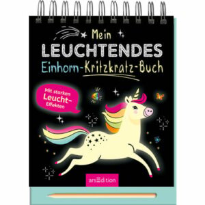 arsEdition Mein leuchtendes Einhorn-Kritzkratz-Buch