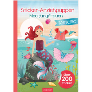 arsEdition Sticker-Anziehpuppen Metallic – Meerjungfrauen