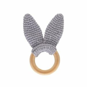 babyJem Beißring aus Holz Hase