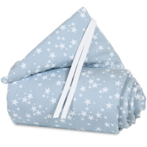 babybay Nestchen Piqué Maxi azurblau Sterne weiß