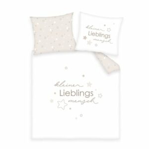 babybest® Bettwäsche Kleiner Lieblingsmensch beige 80 x 80 cm