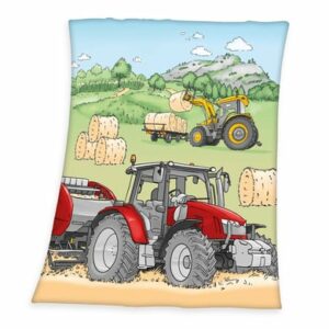 babybest® Fleecedecke Traktor 130 x 160 cm