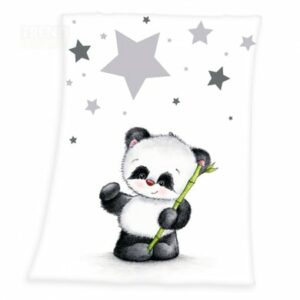 babybest® Microfaser-Flauschdecke Kleiner Panda 75 x 100 cm