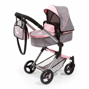 bayer Design Kombi-Puppenwagen Neo Vario grau/rosa