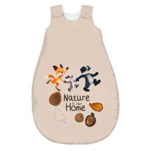 bebella vital Ganzjahresschlafsack Mama Fuchs & Papa Dachs Naturell