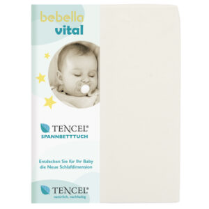 bebella vital Spannbetttuch 40 x 90cm natur