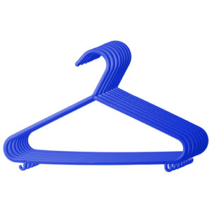 bieco Kleiderbügel aus Kunststoff 8er Stück blau