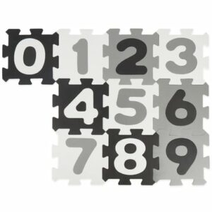 bieco Puzzlematte Zahlen schwarz weiß 10 tlg.