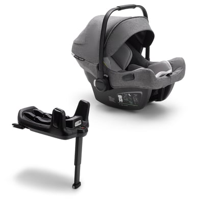 bugaboo Babyschale Turtle Air by Nuna Grey mit Basisstation Wingbase Kollektion 2023