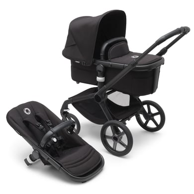 bugaboo Kinderwagen Fox 5 mit Liegewanne und Sitz Black/Midnight Black