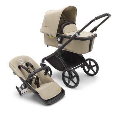 bugaboo Kinderwagen Fox Cub mit Liegeaufsatz und Sitz Black/Desert Beige