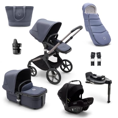 bugaboo Kombikinderwagen Fox 5 Starter Set Graphite/Stormy Blue