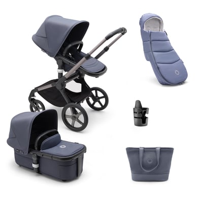 bugaboo Kombikinderwagen Fox 5 mit Zubehör Graphite/Stormy Blue