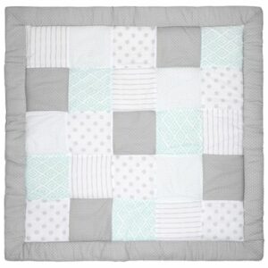 emma & noah Krabbeldecke Patchwork Mint 120 x 120 cm