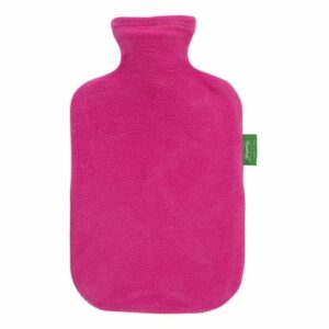 fashy® Wärmflasche 2L mit Fleecebezug in magenta