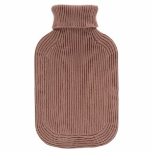 fashy® Wärmflasche 2L mit Rollkragen-Strickbezug in braun