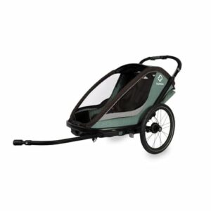 hamax Kinderfahrradanhänger Cocoon mit verstellbarer Schlafposition green/black