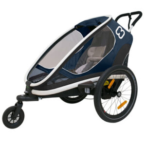 hamax Kinderfahrradanhänger Outback ONE mit Rückenlehnenverstellung blau