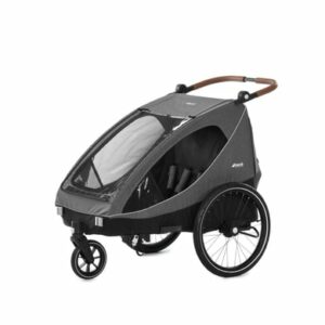 hauck 2in1 Fahrradanhänger und Buggy Dryk Duo Melange Grey