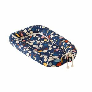 hibboux® Matratze Coccoon Baby Bed - Terazzo Azure Multicolor