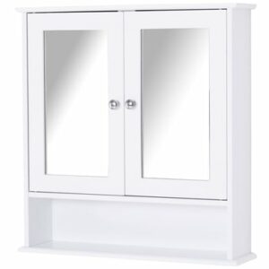 kleankin Spiegelschrank mit Ablage weiß