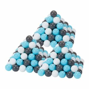 knorr toys® Bälle Set ca. Ø6 cm - 300 balls/creme/grey/lightblue blau