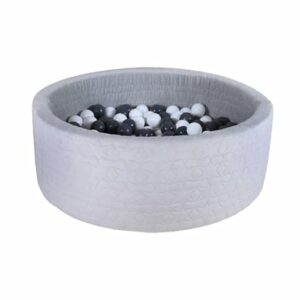 knorr toys® Bällebad soft - Cosy geo grey - 300 balls grey/creme grau