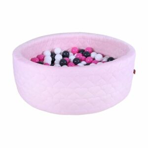 knorr toys® Bällebad soft - Cosy heart rose - 300 Bälle creme/grey/rose rosa