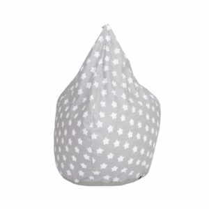 knorr toys® Kindersitzsack Drop - Grey white stars grau