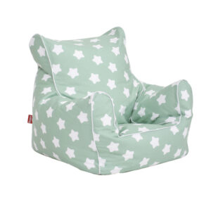 knorr toys® Kindersitzsack Green white stars grün